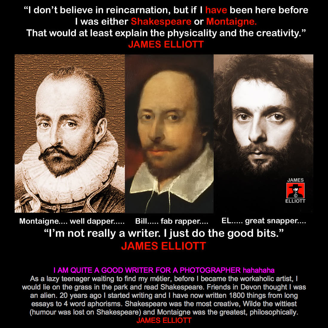 James Elliott on Shakespeare Wilde Montaigne